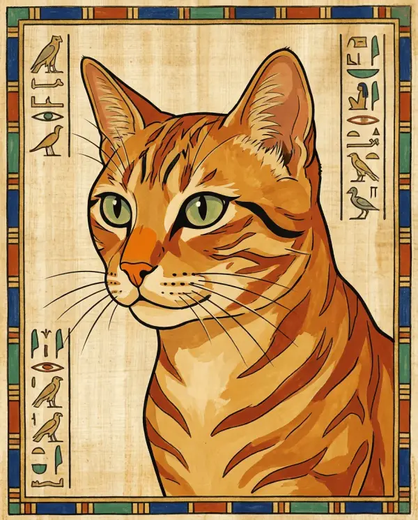 Ancient Egyptian Portrait pet portrait style