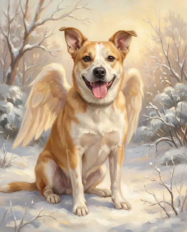 My Angel pet portrait style