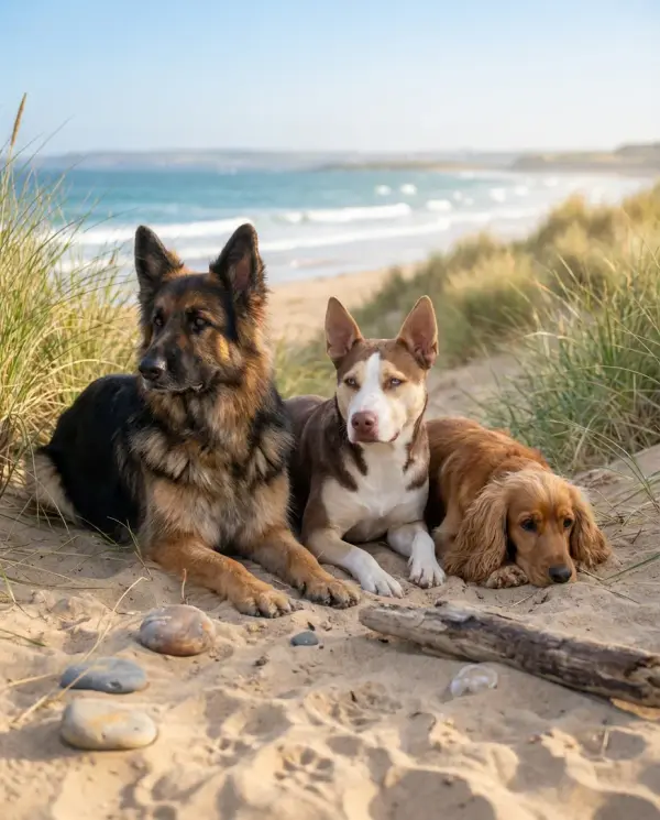 Beach Friends Portrait pet portrait style