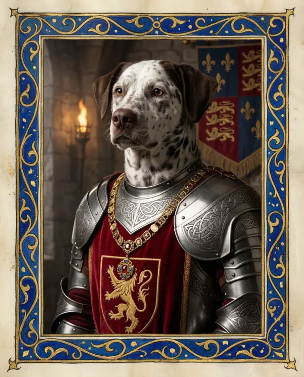 Camelot Portrait pet portrait style