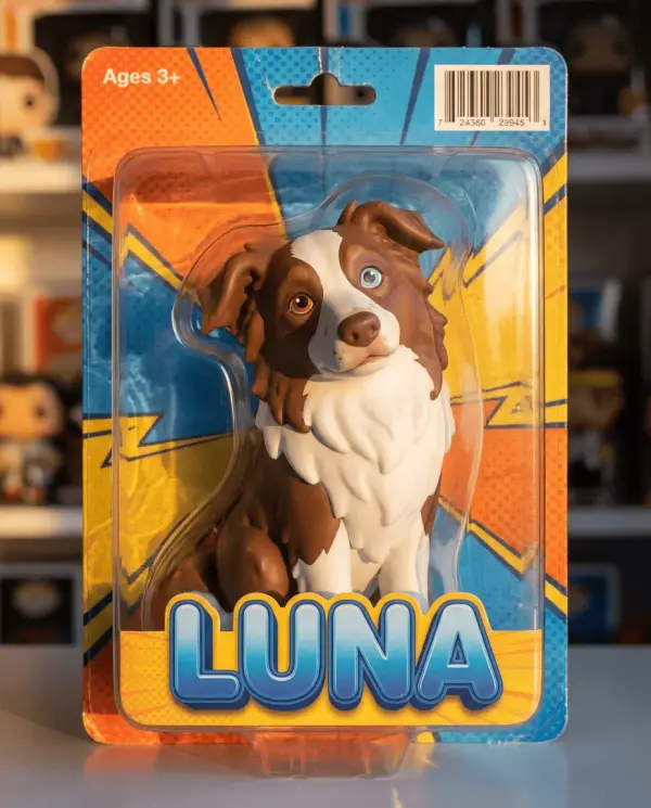 Collectible Figure pet portrait style