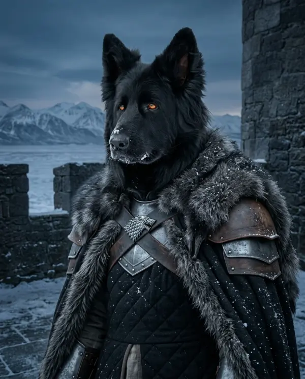 Winter is Coming Portrait pet portrait style