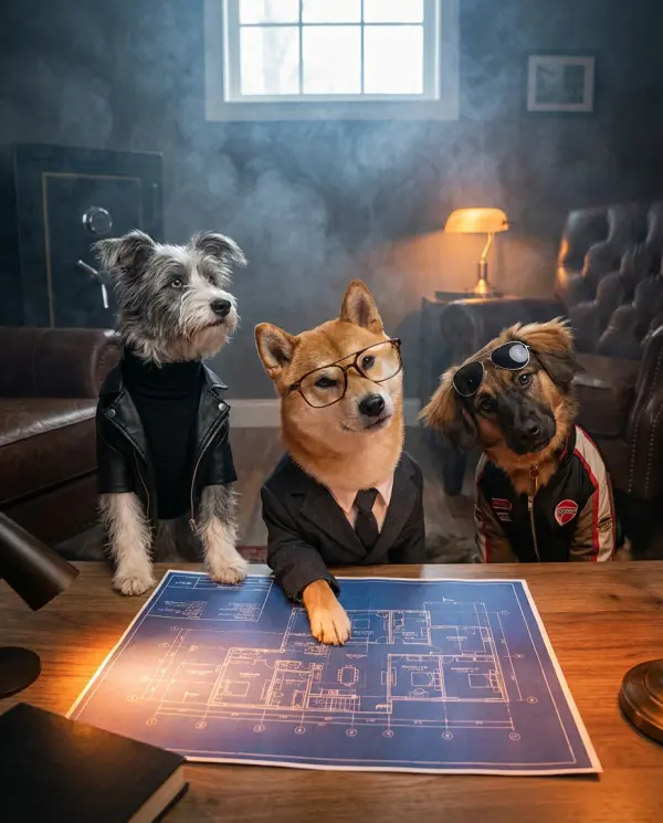 Heist Crew Portrait pet portrait style