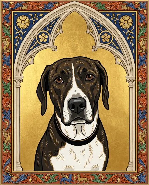 Medieval Portrait pet portrait style