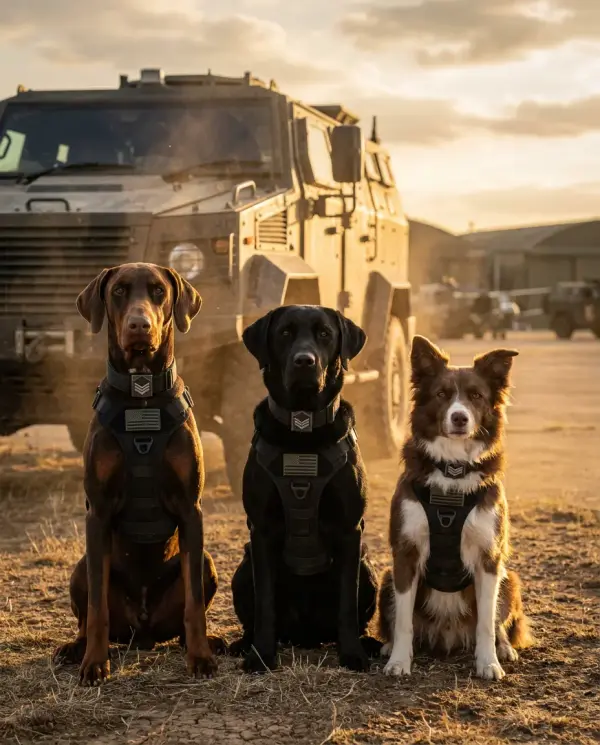 Military Unit pet portrait style