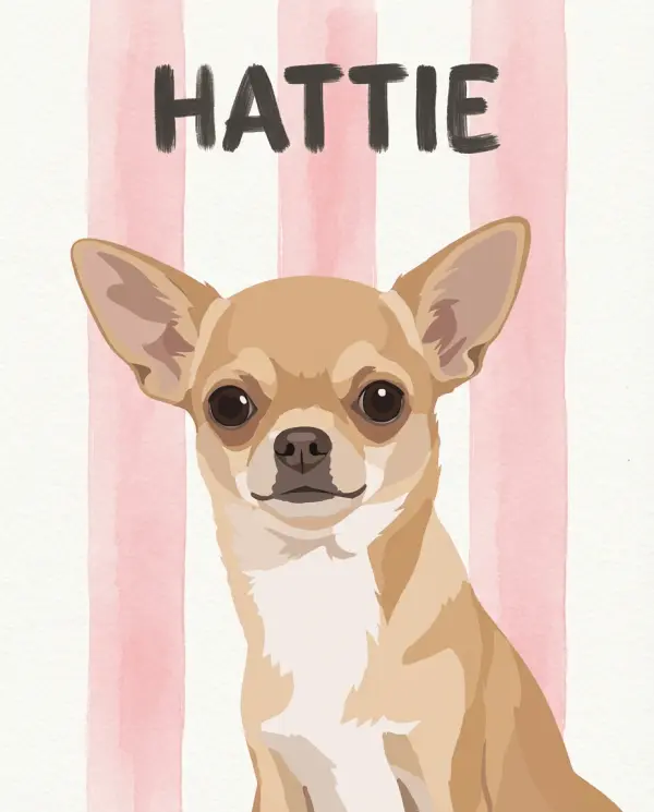 Modern Pet Portrait — Stripes pet portrait style