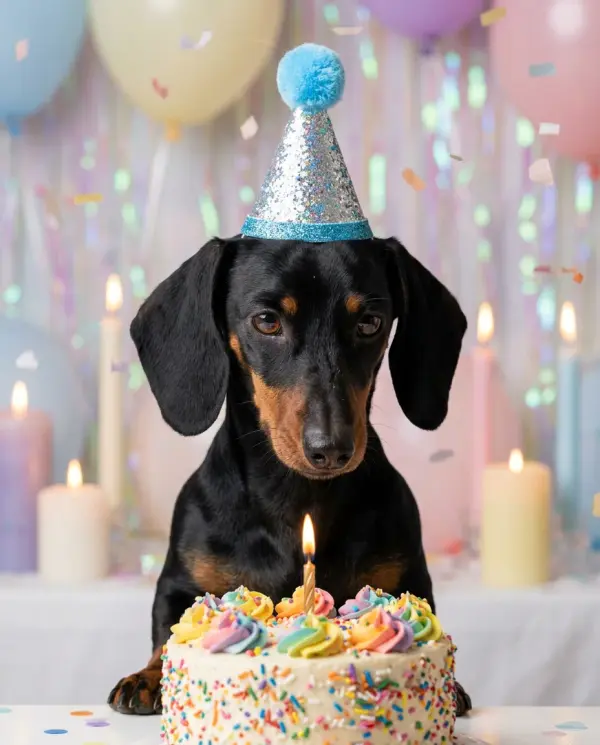 Happy Birthday pet portrait style