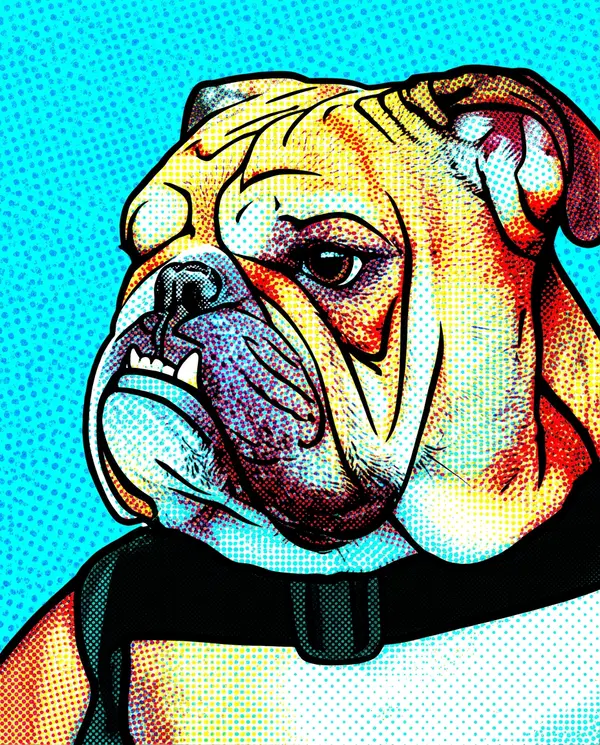 Pop Art Portrait pet portrait style
