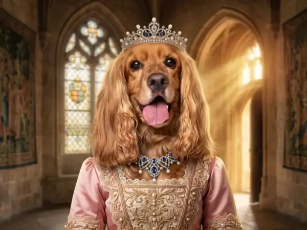 Princess Portrait pet portrait style