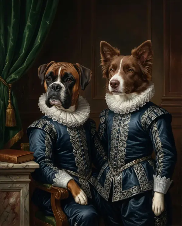 Renaissance Family Portrait pet portrait style