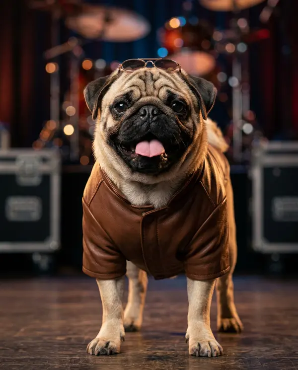 Rockstar Portrait pet portrait style