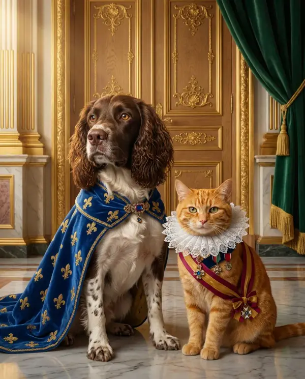Royal Friends pet portrait style