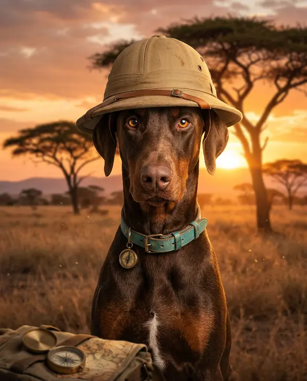 Safari Portrait pet portrait style