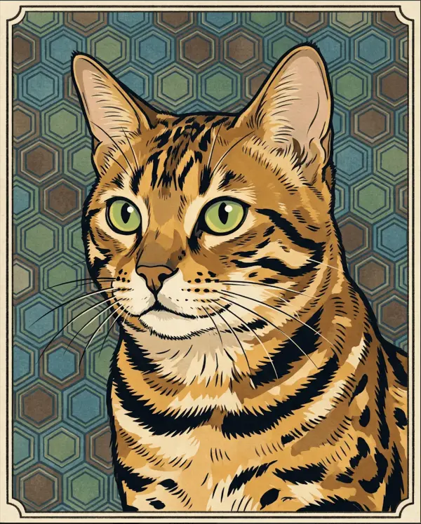 Screen Print pet portrait style