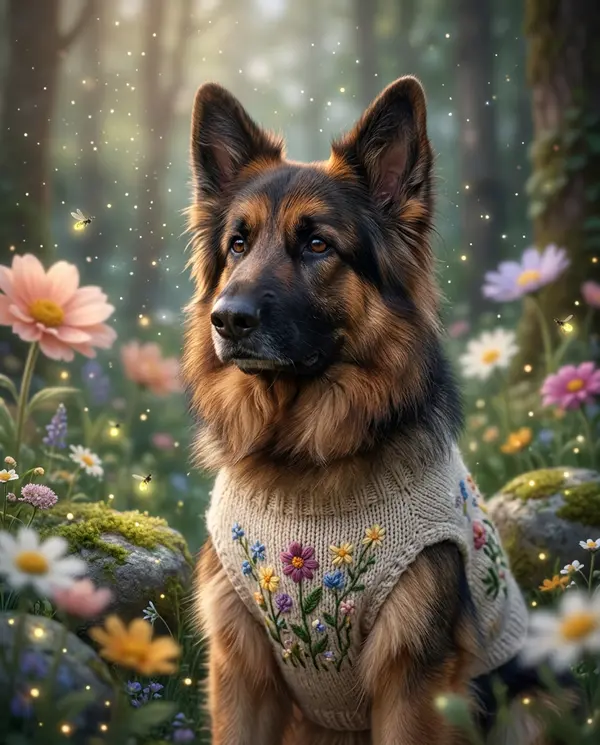 Children's Book Portrait pet portrait style