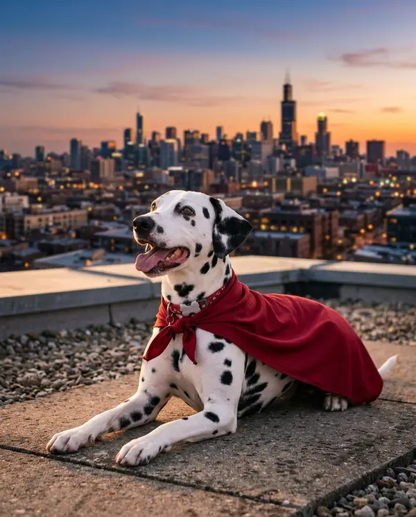 Superhero Portrait pet portrait style