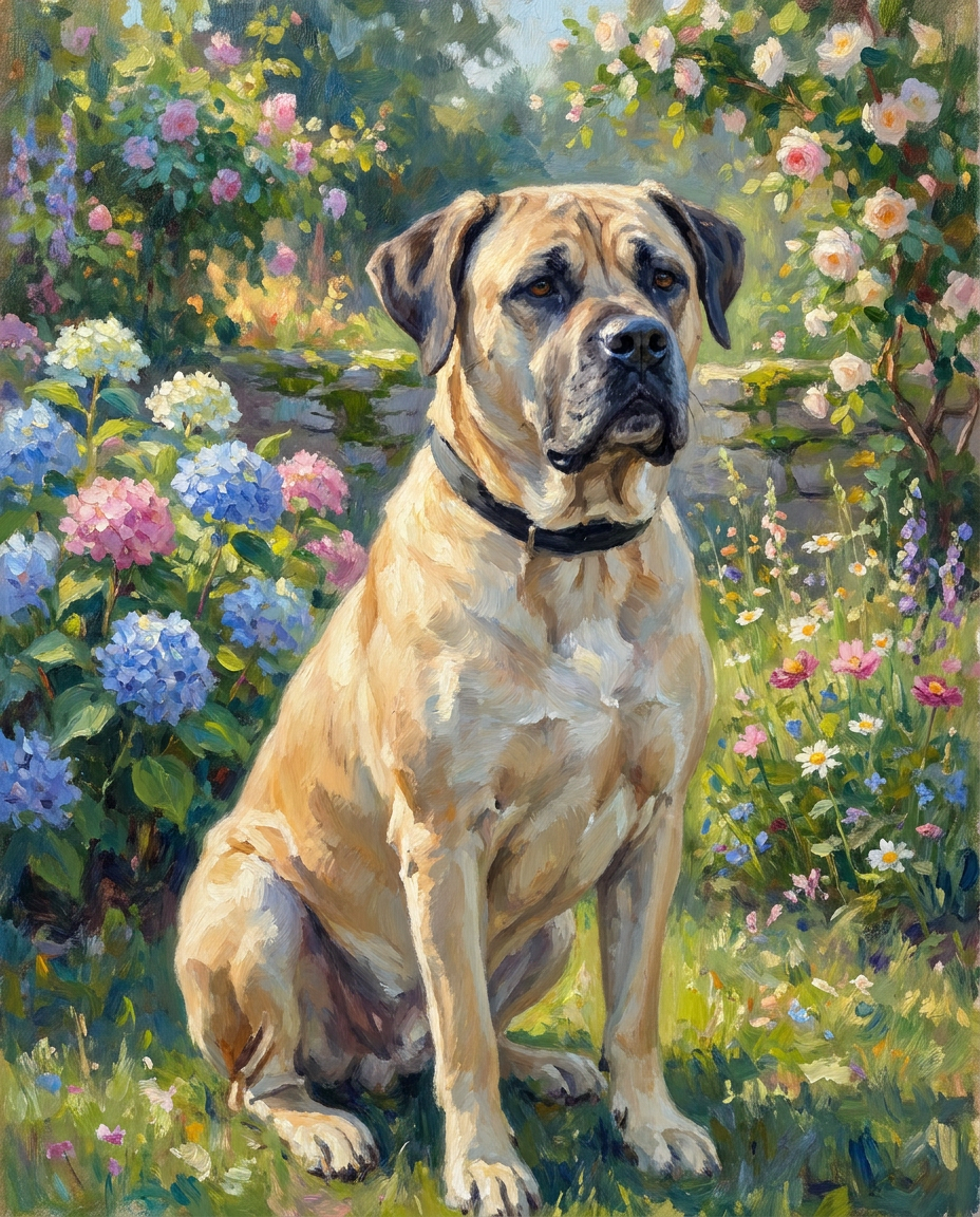 oil-painting pet portrait
