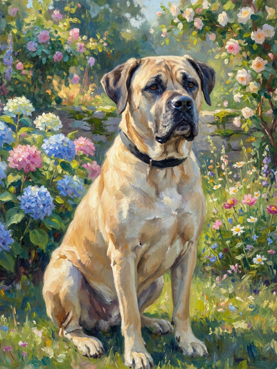 oil-painting pet portrait