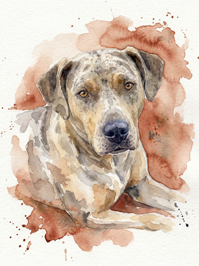watercolor pet portrait