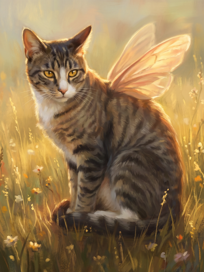 angel-in-the-garden pet portrait