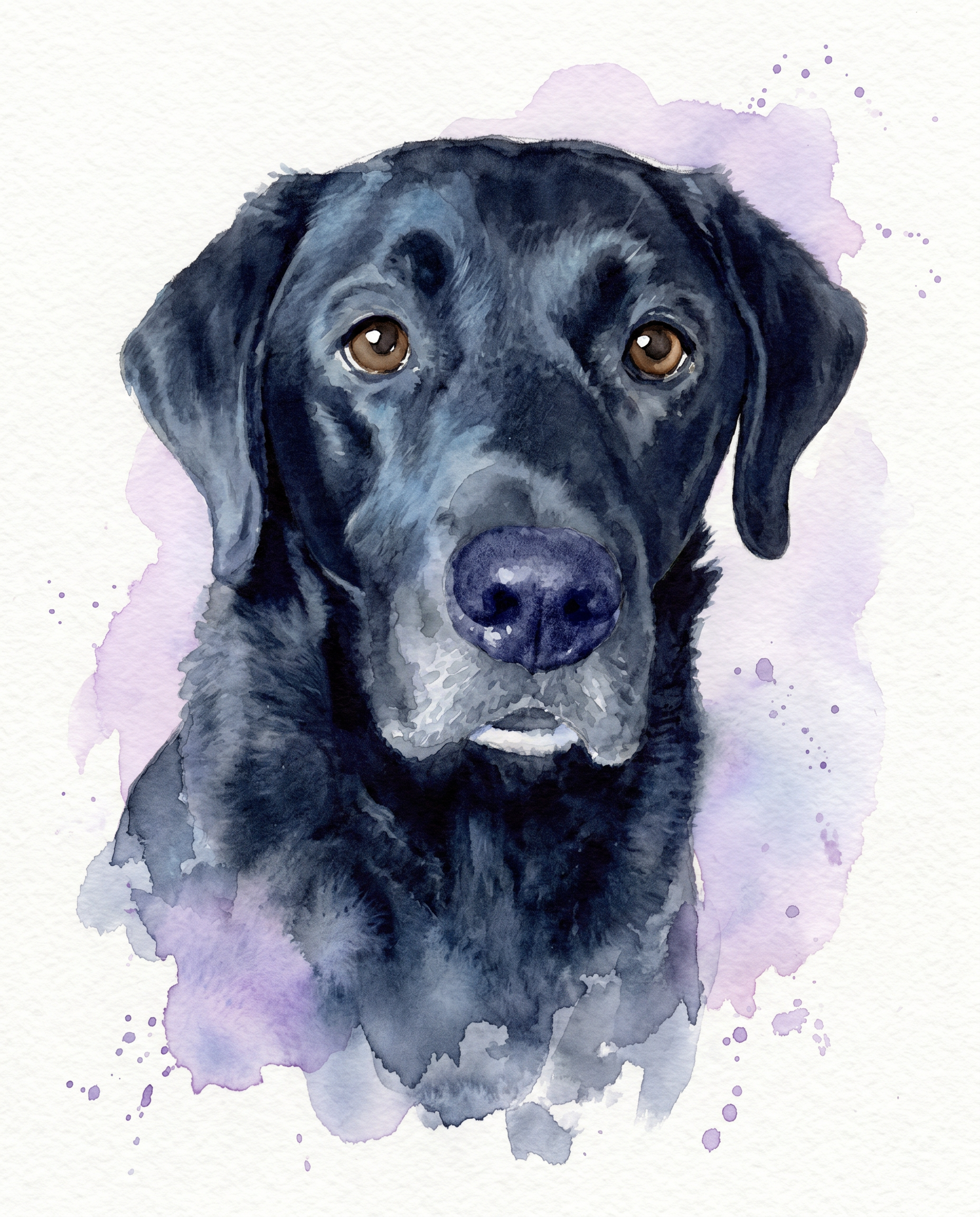 watercolor pet portrait