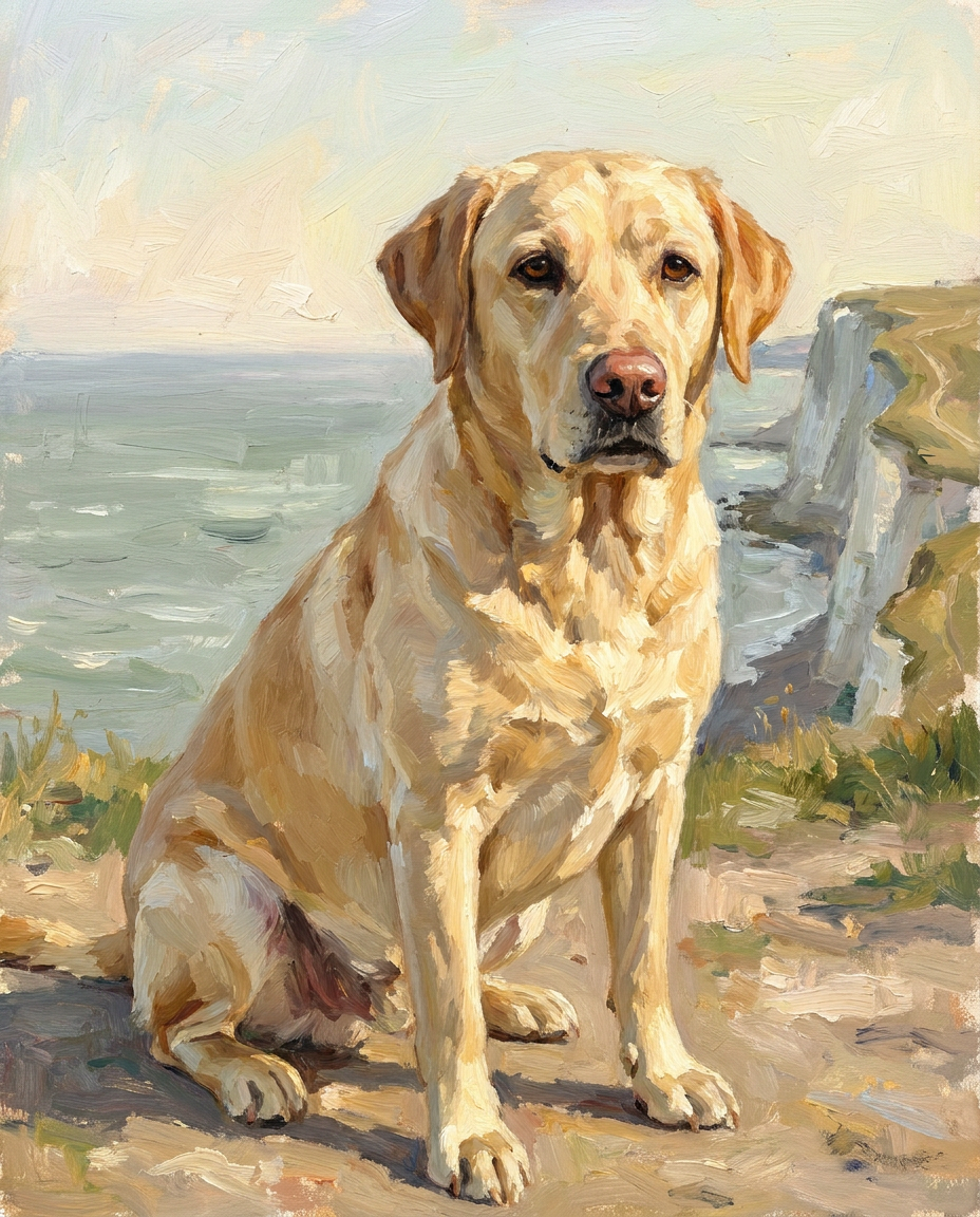 oil-painting pet portrait