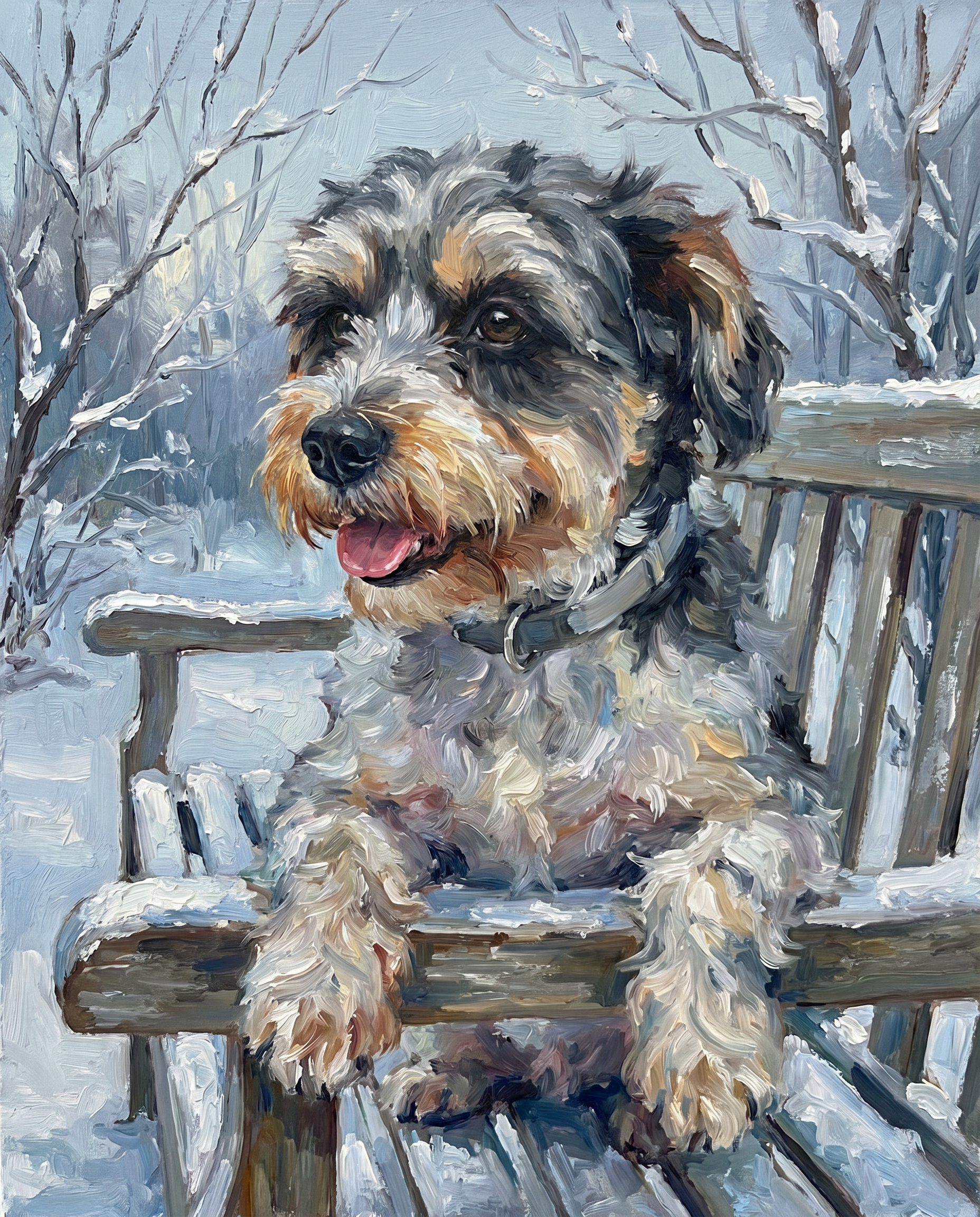 oil-painting pet portrait