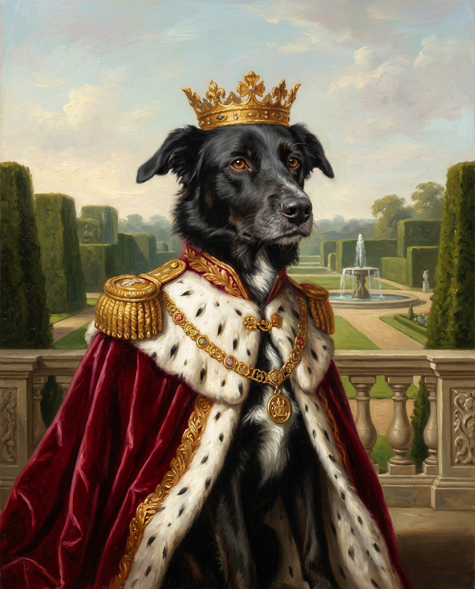 royal pet portrait