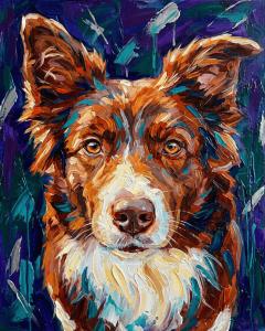 Acrylic Pen Portrait pet portrait style