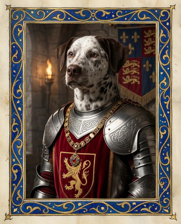 Camelot Portrait pet portrait style