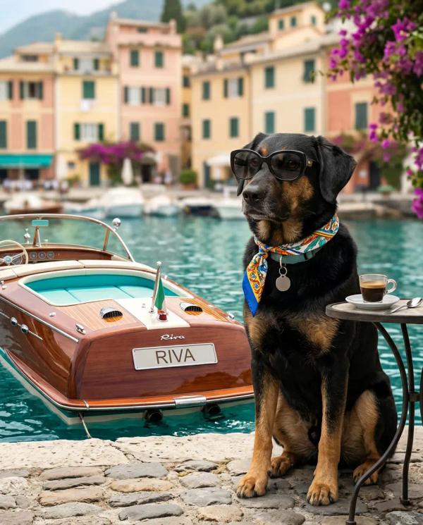 La Dolce Vita Portrait pet portrait style