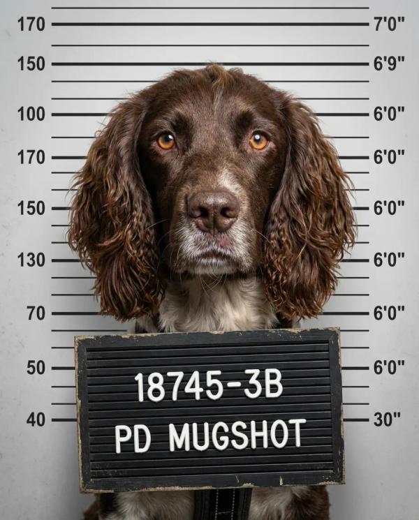Mugshot Portrait pet portrait style