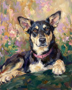 Oil Painting Portrait pet portrait style