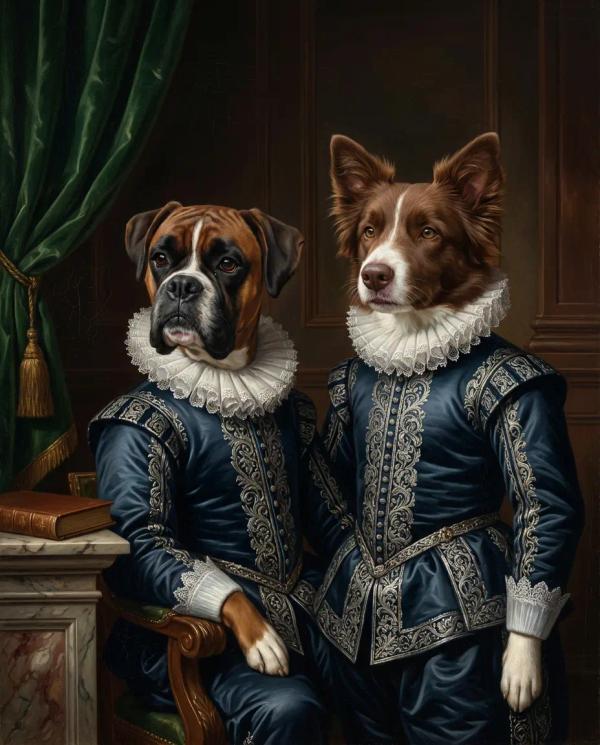 Renaissance Family Portrait pet portrait style