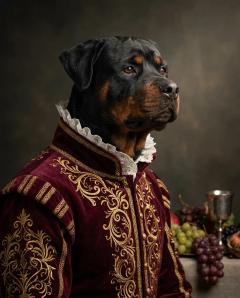 Renaissance Style Portrait pet portrait style