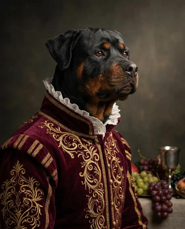 Renaissance Style Portrait pet portrait style