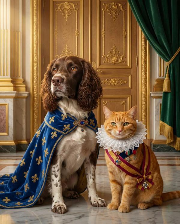 Royal Friends pet portrait style