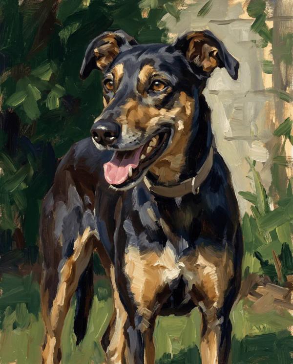 Sargent Portrait pet portrait style